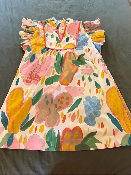 Umgee Dresses & Skirts - Umgee Pink Multicolor Scallop Trim Floral Mini Dress